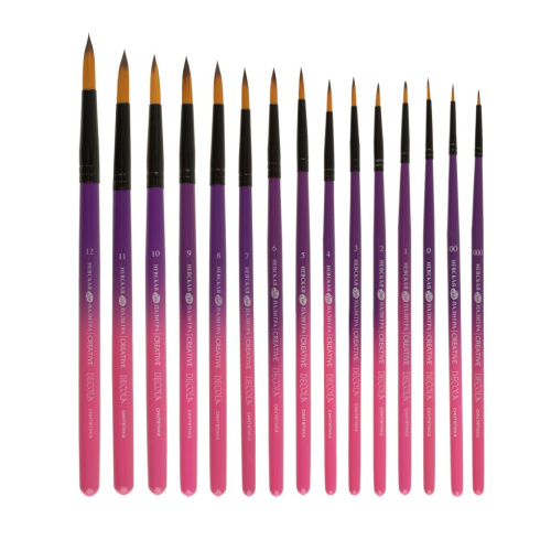 Кисть двухцветная синтетика № 6 круглая "Decola"