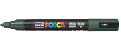 Маркер UNI "POSCA" PC-5M, 1,8-2,5 мм, наконечник пулевидный, цвет английский зеленый