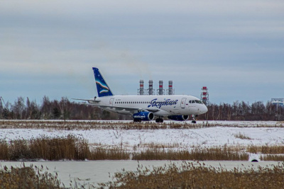 Самолет авиакомпании «Якутия» встретили в аэропорту Харбина водяным салютом / ЯСИА   