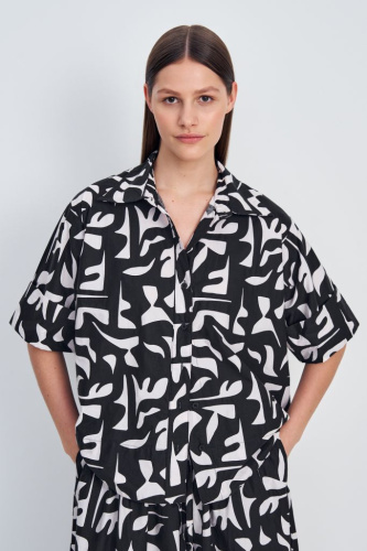 Рубашка с коротким рукавом из хлопка