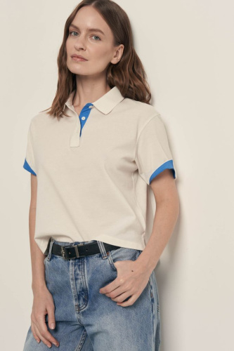 Поло с контрастной отделкой
