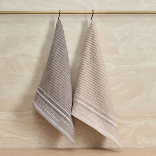 Комплект махровых полотенец COZY Kitchen, серый