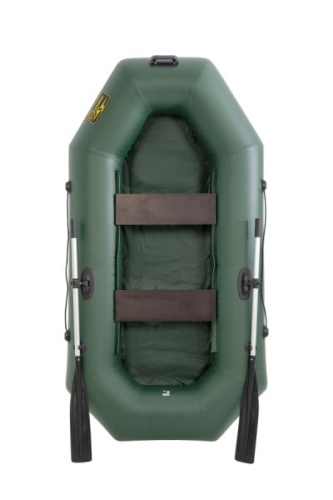 Гребная лодка ПВХ MAGNUM PRO 300 (Зеленая) гребная, с возможностью установки транца (2024)