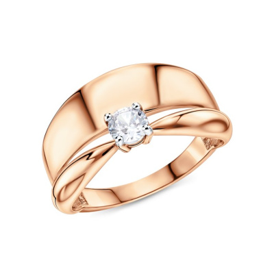 Золотое кольцо с фианитами