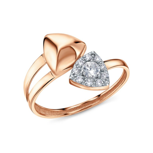 Золотое кольцо с фианитами