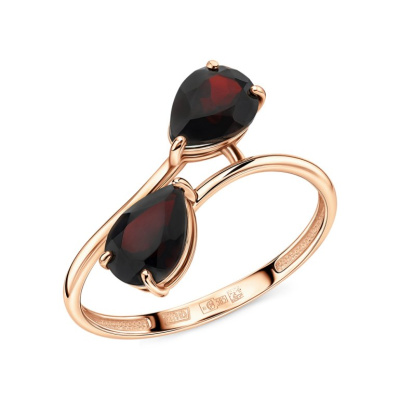 Золотое кольцо с гранатами природными