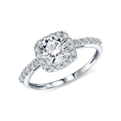 Золотое кольцо с фианитами