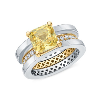 Золотое кольцо с фианитами