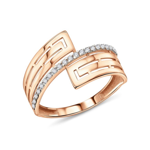 Золотое кольцо с фианитами