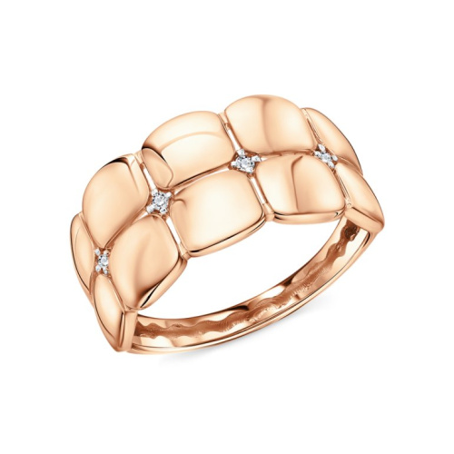 Золотое кольцо с фианитами