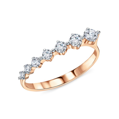 Золотое кольцо с фианитами