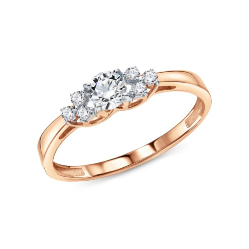 Золотое кольцо с фианитами