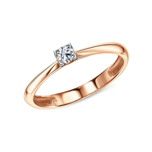 Золотое кольцо с бриллиантами природными