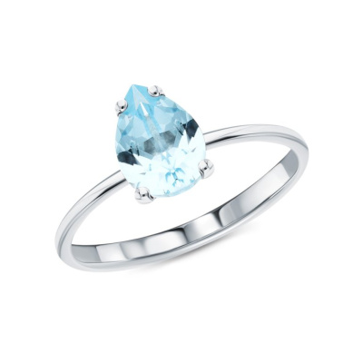 Серебряное кольцо с топазами природными