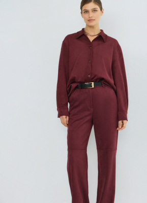 Рубашка из искусственной замши, Фиолетовый