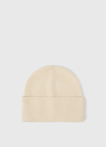 Шапка с отворотом, Бежевый