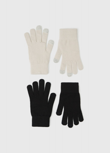 Перчатки, 2 пары, Черный