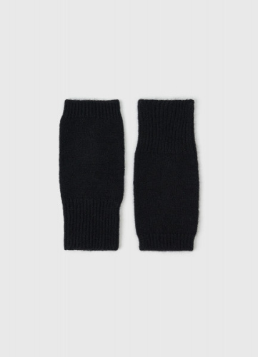 Вязаные митенки, Черный