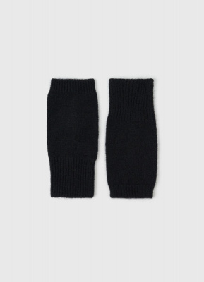 Вязаные митенки, Черный