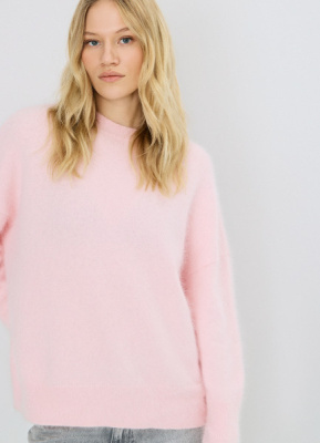 Джемпер оверсайз из пряжи с ангорой, Розовый