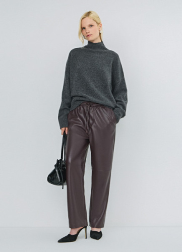 Брюки из искусственной кожи, Фиолетовый