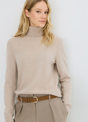 Водолазка из шерсти мериноса, Бежевый