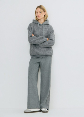 Широкие брюки с лампасами, Серый