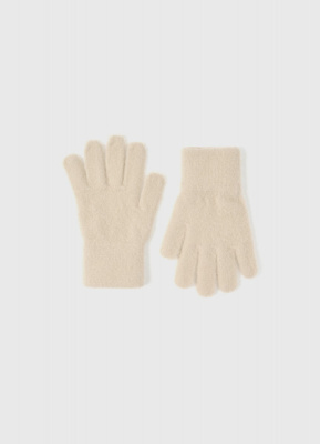 Вязаные перчатки для девочек, Бежевый