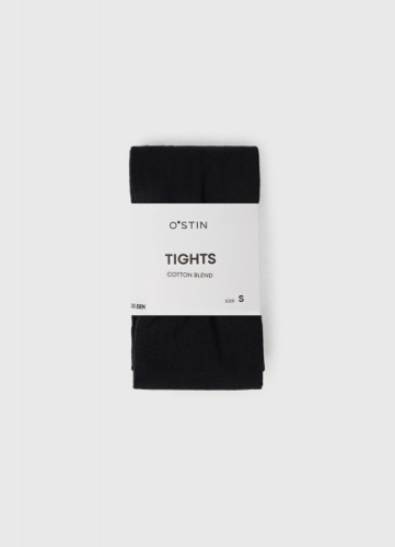 Колготки с содержанием хлопка 200 DEN, Черный