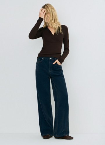 Бархатные джинсы, Синий