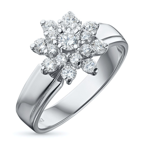 Кольцо из белого золота с бриллиантами э0901кц09160400