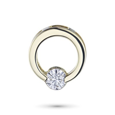 Классическая подвеска из желтого золота с бриллиантом э0301пд12142700