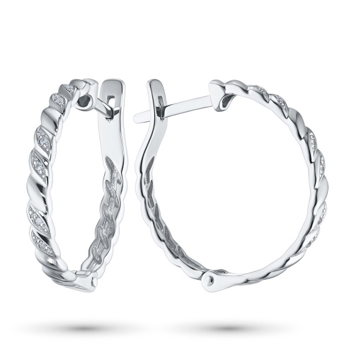 Серьги из белого золота с бриллиантами э0901сг08181000