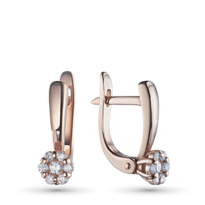 Серьги из красного золота с бриллиантами э0201сг04152800