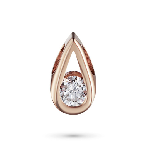 Подвеска из красного золота с бриллиантом э0201пд04170400