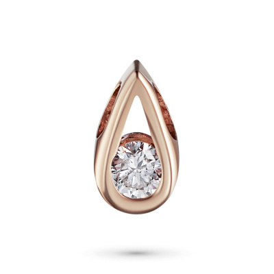 Подвеска из красного золота с бриллиантом э0201пд04170400