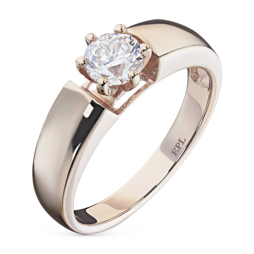 Кольцо из красного золота с бриллиантом э0201кц04082400