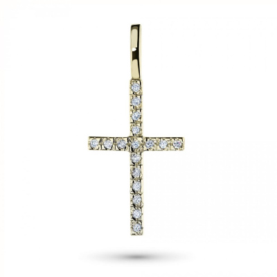 Подвеска из желтого золота с бриллиантами э0301пд05101200