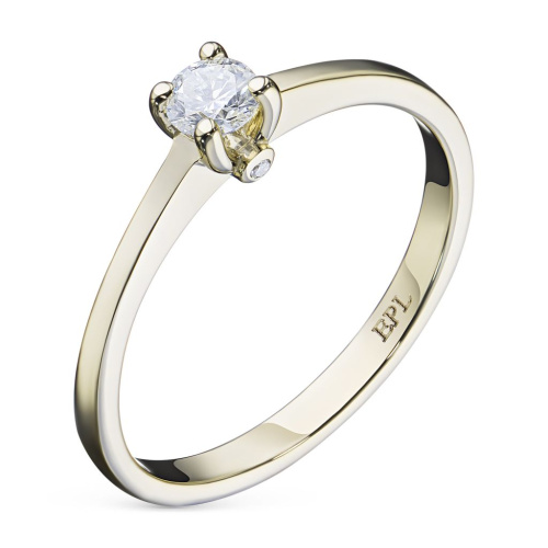 Помолвочное кольцо из желтого золота с бриллиантами э0301кц02150900