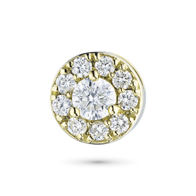 Классическая подвеска из желтого золота с бриллиантами э0301пд04182500