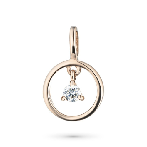 Подвеска из красного золота с бриллиантом э0201пд05170900
