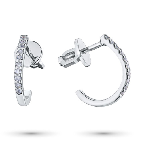 Пусеты из белого золота с бриллиантами э0901пс07190580