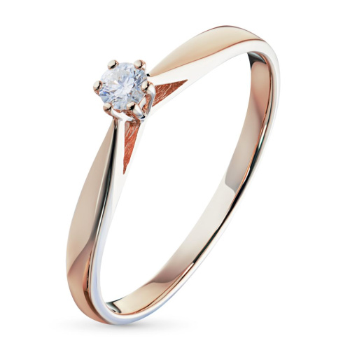 Помолвочное кольцо из красного золота с бриллиантом э0201кц12154300