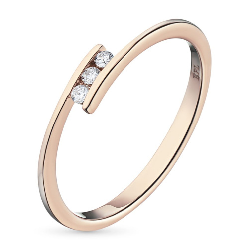 Кольцо из красного золота с бриллиантами э0201кц04152500