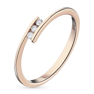 Кольцо из красного золота с бриллиантами э0201кц04152500