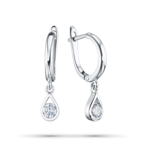 Серьги из белого золота с бриллиантами э0901сг12200201