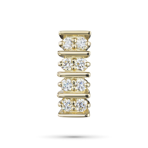 Классическая подвеска из желтого золота с бриллиантами э0301пд03210004