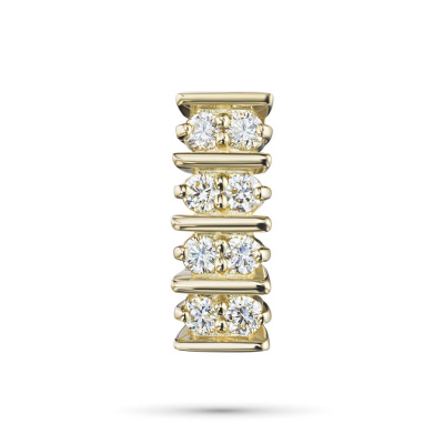 Классическая подвеска из желтого золота с бриллиантами э0301пд03210004