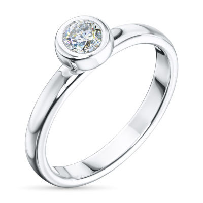 Кольцо из белого золота с бриллиантом э0901кц08210872