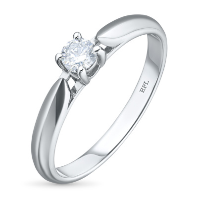 Помолвочное кольцо из белого золота с бриллиантом э4001кц03154000